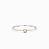 Real Diamond Ring - Solid 14k White Gold Ring  - Diamond Promise Ring