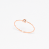CERTIFIED Diamond Gold Ring - Solid 14k Rose Gold Ring - Dainty Diamond Engagement Ring