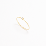 Certified Natural Diamond Ring - Solid 14k Gold Ring - Real Dainty Diamond Ring