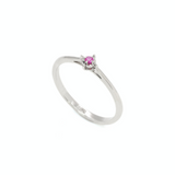 Ruby White Gold Ring - Genuine Ruby Ring - Real White Gold Ring