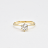 1 Carat Diamond Ring - Classy Engagement Ring - Real Gold Solitaire Ring