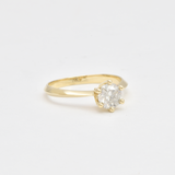1 Carat Diamond Ring - Classy Engagement Ring - Real Gold Solitaire Ring