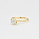 1 Carat Diamond Ring - Classy Engagement Ring - Real Gold Solitaire Ring