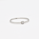 Real Diamond Ring - Solid 14k White Gold Ring  - Diamond Promise Ring