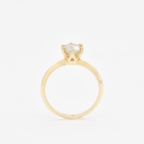 CERTIFIED 1 Carat Diamond Ring - Genuine Diamond Engagement Ring - Real 14k Solid Gold Ring