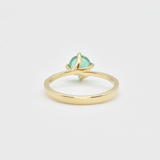 Genuine Emerald Ring - Certified Real Emerald Ring - Gold Emerald Ring