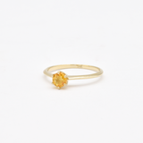Genuine Sapphire Ring - Real Gold Sapphire Ring - Yellow Sapphire Ring