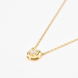 CERTIFIED Natural Diamond Necklace – 14k Solid Gold Necklace – Real Gold Diamond Dainty Necklace