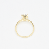 1 Carat Diamond Ring - Classy Engagement Ring - Real Gold Solitaire Ring