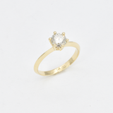 1 Carat Diamond Ring - Classy Engagement Ring - Real Gold Solitaire Ring