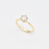 1 Carat Diamond Ring - Classy Engagement Ring - Real Gold Solitaire Ring