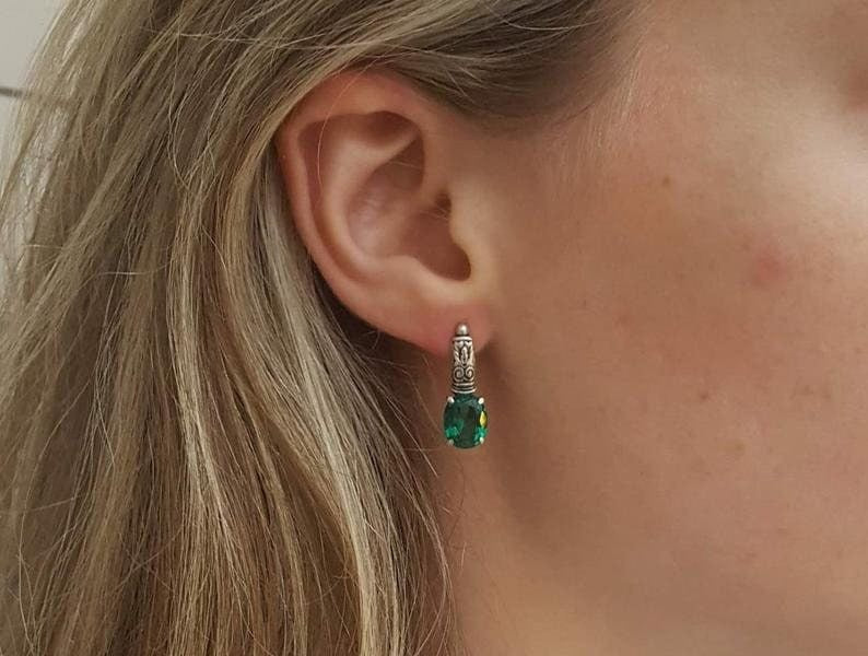 Aquamarine Earrings, Natural Aquamarine, Tribal Earrings, March Birthstone, Light Blue Earrings, Long Silver Earrings, Solid Silver Earrings