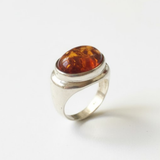 A cozy mountain cabin nestled among snow-covered pines, with smoke rising from the chimney and a clear blue sky overhead.