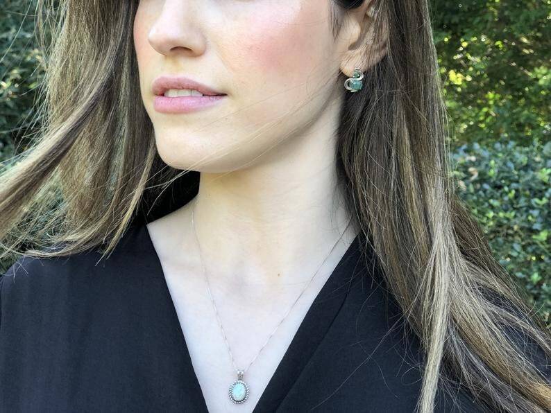 Pink Tourmaline Pendant, Natural Tourmaline, Vintage Pendant, October Birthstone, Dainty Oval Pendant, Antique Necklace, 925 Silver Pendant