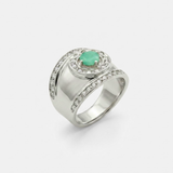 Natural Emerald Ring made in 925 Sterling Silver with Round Natural Green Emerald in Prong setting, May Birthstone gift idea, symbolizes growth, harmony, and deep emotional healing, ideal for everyday wear and perfect for birthday gifting and special occasions.
