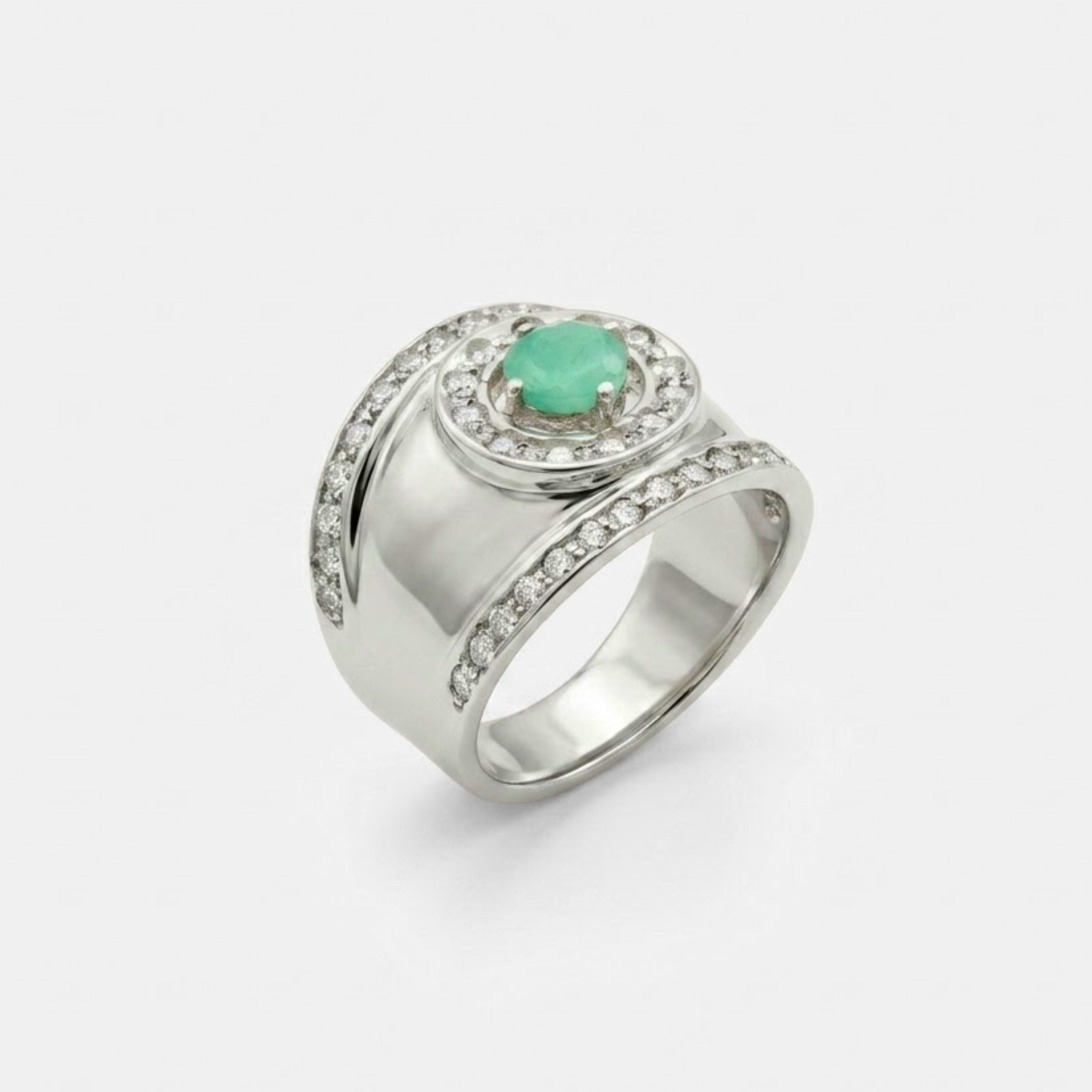 Natural Emerald Ring made in 925 Sterling Silver with Round Natural Green Emerald in Prong setting, May Birthstone gift idea, symbolizes growth, harmony, and deep emotional healing, ideal for everyday wear and perfect for birthday gifting and special occasions.