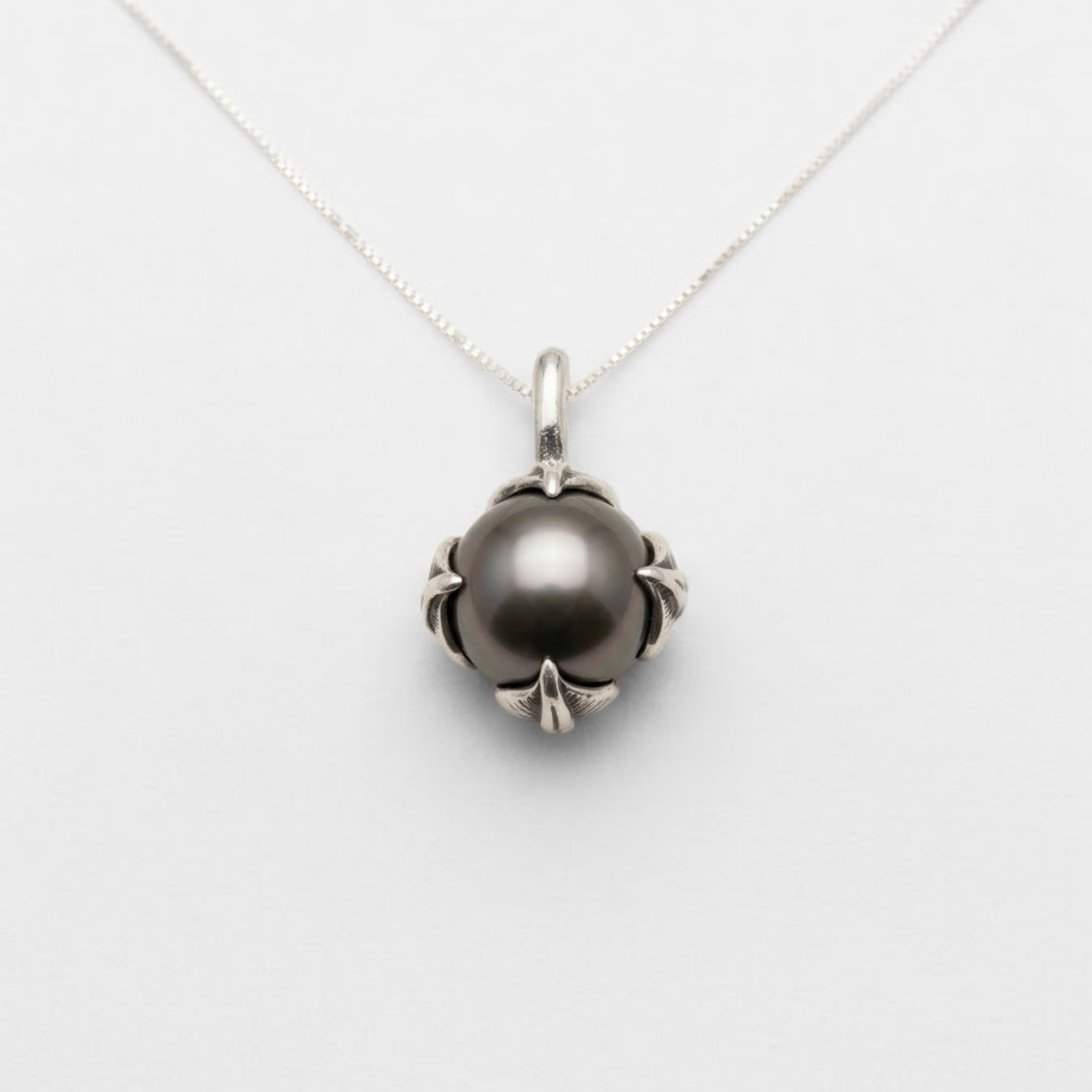 Natural Pearl Pendant made in 925 Sterling Silver with Natural White Pearl in Prong setting, June Birthstone gift idea, symbolizes purity and integrity, ideal for everyday wear and perfect for birthday gifting and special occasions.