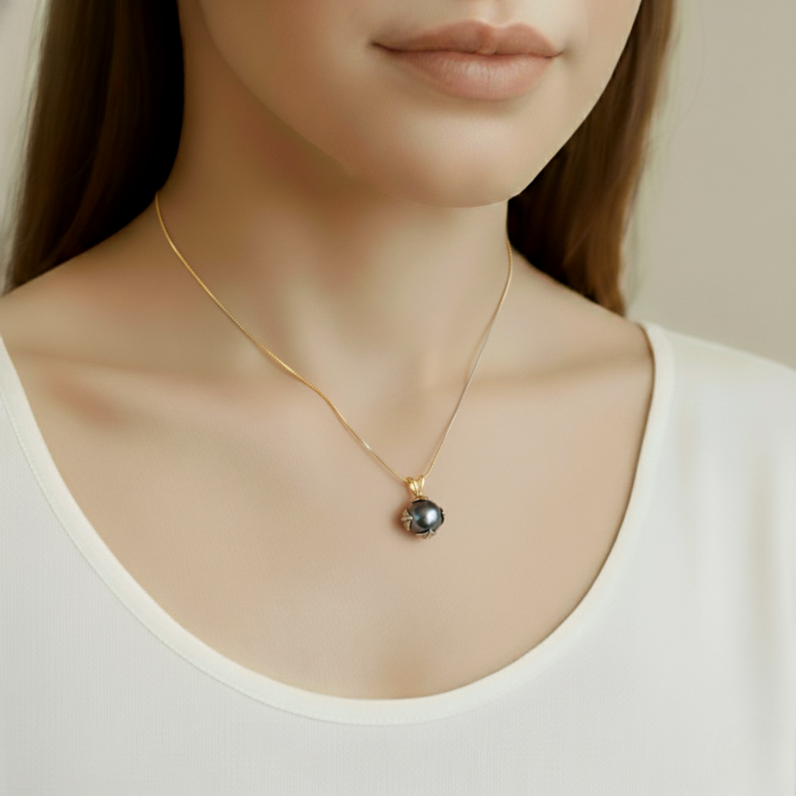 Elegant 18k Gold Vermeil Natural Pearl Pendant, perfect for June birthdays and celebrating purity and integrity.