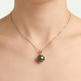 Elegant Rose Gold Vermeil Pearl Pendant, perfect for everyday wear and meaningful birthday gifts. A symbol of purity.