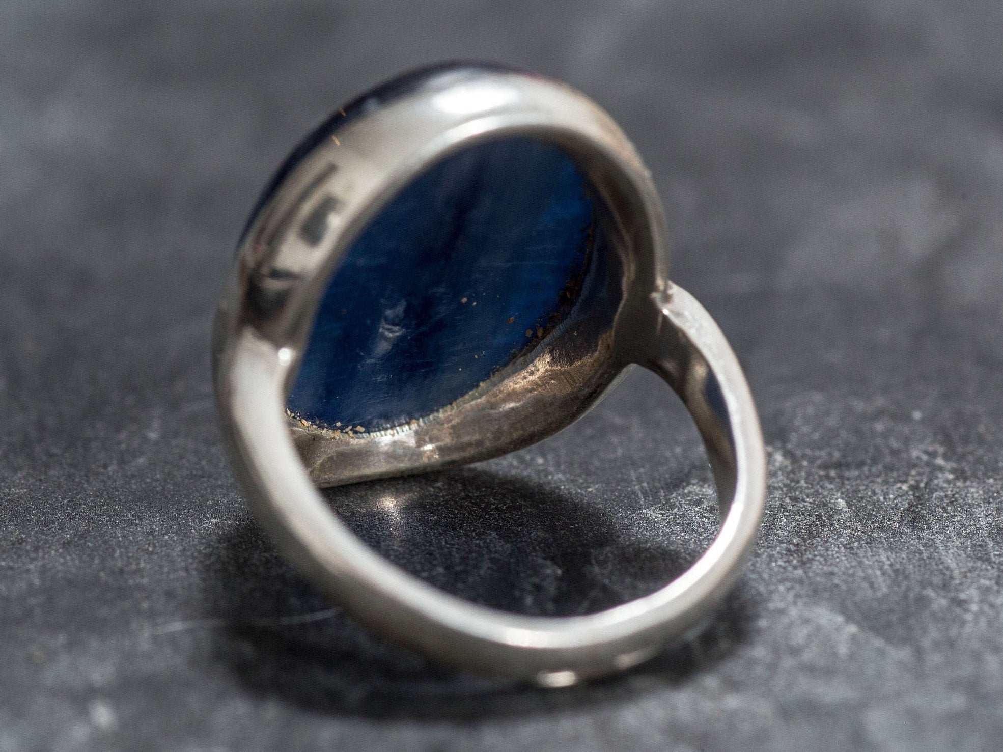 Kyanite Ring, Blue Kyanite, Natural Kyanite, Blue Kyanite Ring, Large Stone Ring, African Kyanite, Vintage Ring, Solid Silver Ring, Kyanite