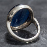 Kyanite Ring, Blue Kyanite, Natural Kyanite, Blue Kyanite Ring, Large Stone Ring, African Kyanite, Vintage Ring, Solid Silver Ring, Kyanite