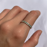 Elegant 925 Sterling Silver ring featuring a vibrant natural green emerald, perfect for birthdays and special occasions.