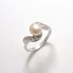 Natural Pearl Ring made in 925 Sterling Silver with Natural White Pearl in Bezel setting, June Birthstone gift idea, symbolizes purity and integrity, ideal for everyday wear and perfect for birthday gifting and special occasions.