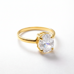 Stunning Gold Vermeil Diamond Ring - Chic Solitaire Design for everyday elegance and memorable gift-giving moments.