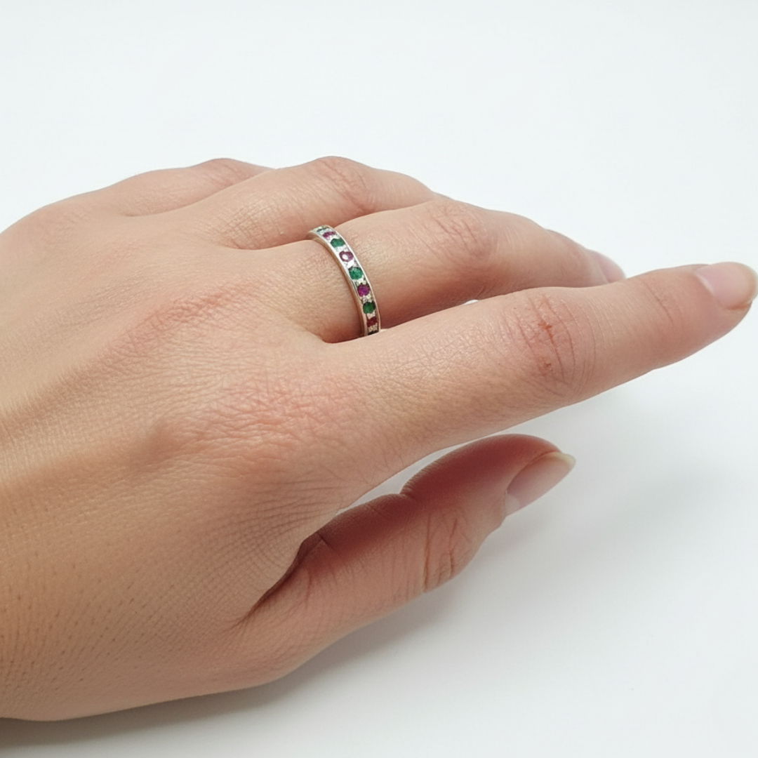 Adina Stone material options for 925 Sterling Silver, 18K Yellow Gold Vermeil, 18K White Gold Vermeil, 18K Rose Gold Vermeil.