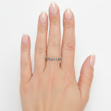 Elegant 925 Sterling Silver ring featuring a vibrant Round Natural Green Emerald, the perfect May birthstone gift.