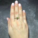 Peridot Ring, Natural Peridot, Green Dainty Ring, August Birthstone, Green Diamond Ring, Green Stackable Ring, August Ring, Real Silver Ring