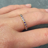 Amethyst Ring, Natural Amethyst, February Ring, Full Eternity Band, Amethyst Band, February Birthstone, Eternity Vintage Ring, Eternity Ring(1)