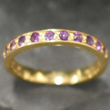 Amethyst Ring, Natural Amethyst, February Ring, Full Eternity Band, Amethyst Band, February Birthstone, Eternity Vintage Ring, Eternity Ring(1)