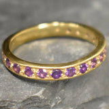 Amethyst Ring, Natural Amethyst, February Ring, Full Eternity Band, Amethyst Band, February Birthstone, Eternity Vintage Ring, Eternity Ring(1)