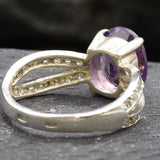 Antique Amethyst Ring, Natural Amethyst, Engagement Ring, Promise Ring, Vintage Ring, February Birthstone, Purple Ring, Sterling Silver Ring