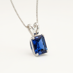 Stunning sapphire pendant in 925 Sterling Silver, a symbol of truth and sincerity, perfect for daily wear and gifting.
