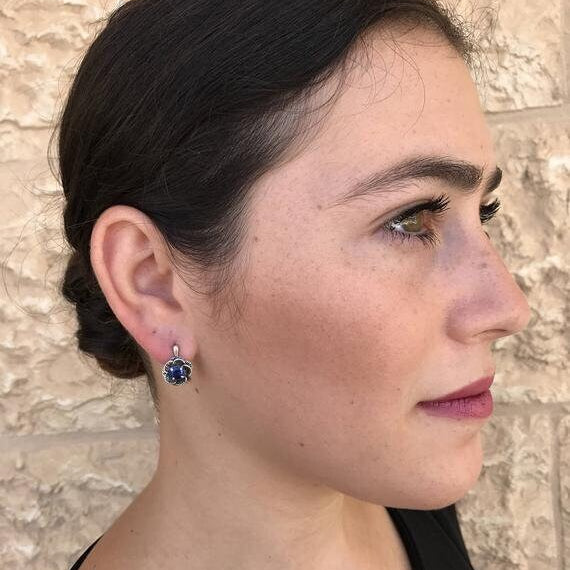 Elegant Created Emerald Earrings in 925 Sterling Silver, perfect for everyday wear and as a thoughtful May birthday gift.