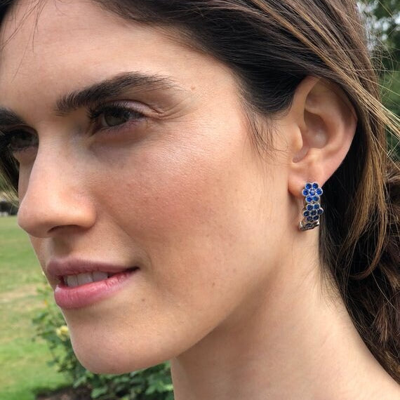 Amethyst Earrings, Natural Amethyst, February Birthstone, Vintage Earrings, February Earrings, 6 Carats, Victorian Earrings, Solid Silver