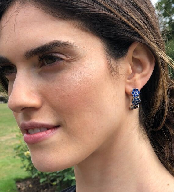 Amethyst Earrings, Natural Amethyst, February Birthstone, Vintage Earrings, February Earrings, 6 Carats, Victorian Earrings, Solid Silver