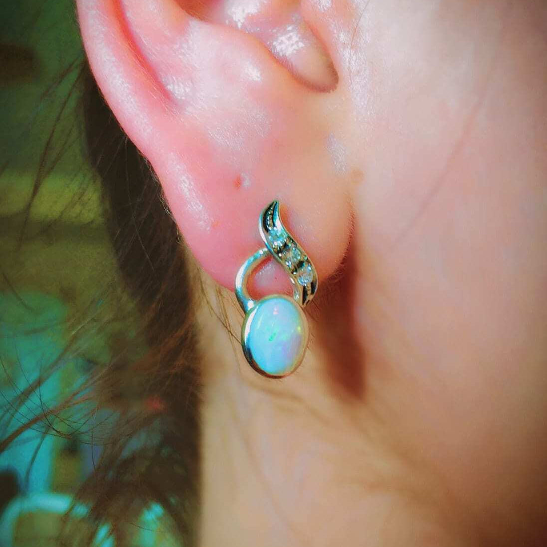 Malachite Earrings, Vintage Earrings, Green Earrings, Green Stone Earrings, Natural Gem, Antique Earrings, Solid Silver, Silver Earrings