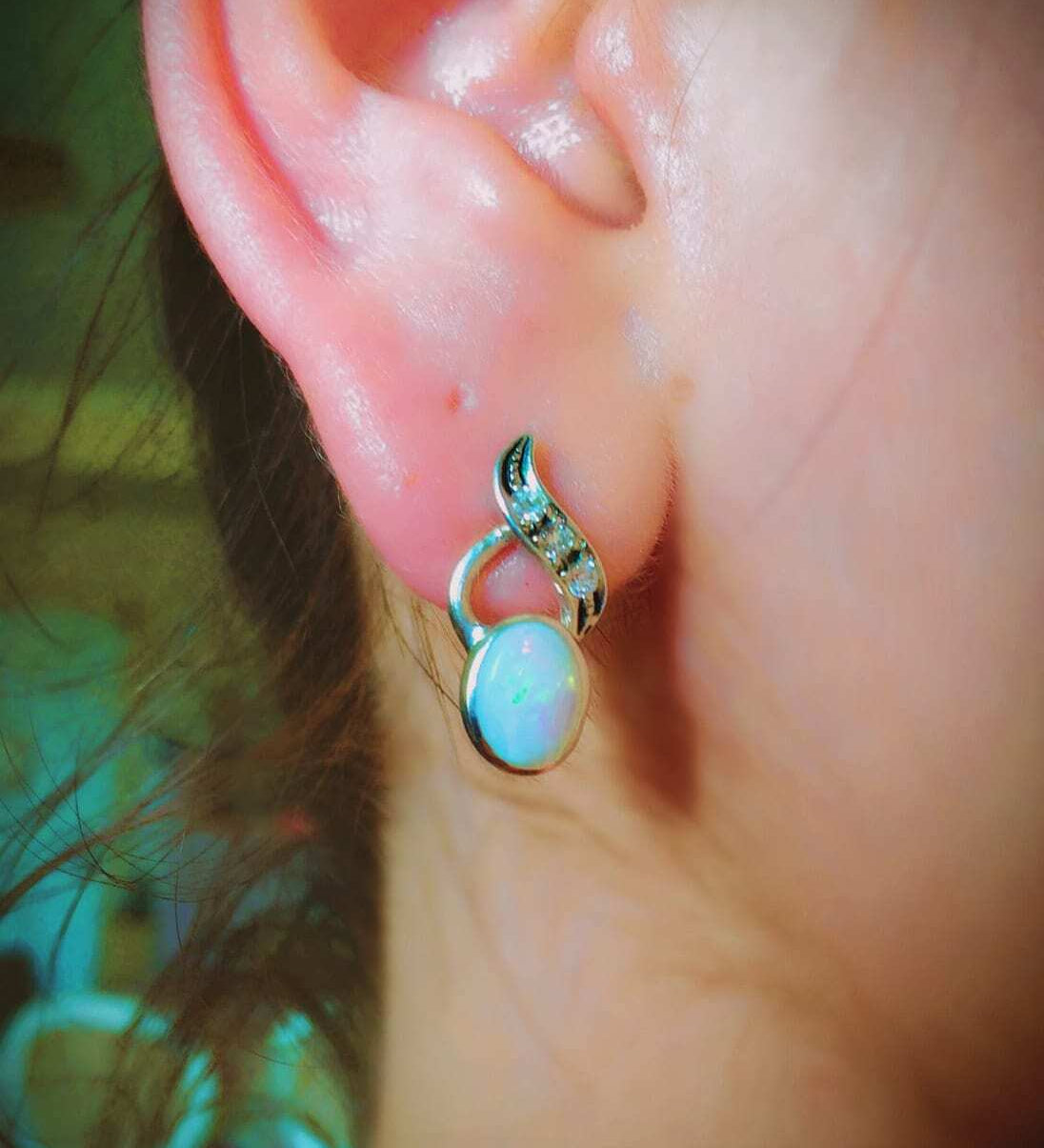 Malachite Earrings, Vintage Earrings, Green Earrings, Green Stone Earrings, Natural Gem, Antique Earrings, Solid Silver, Silver Earrings