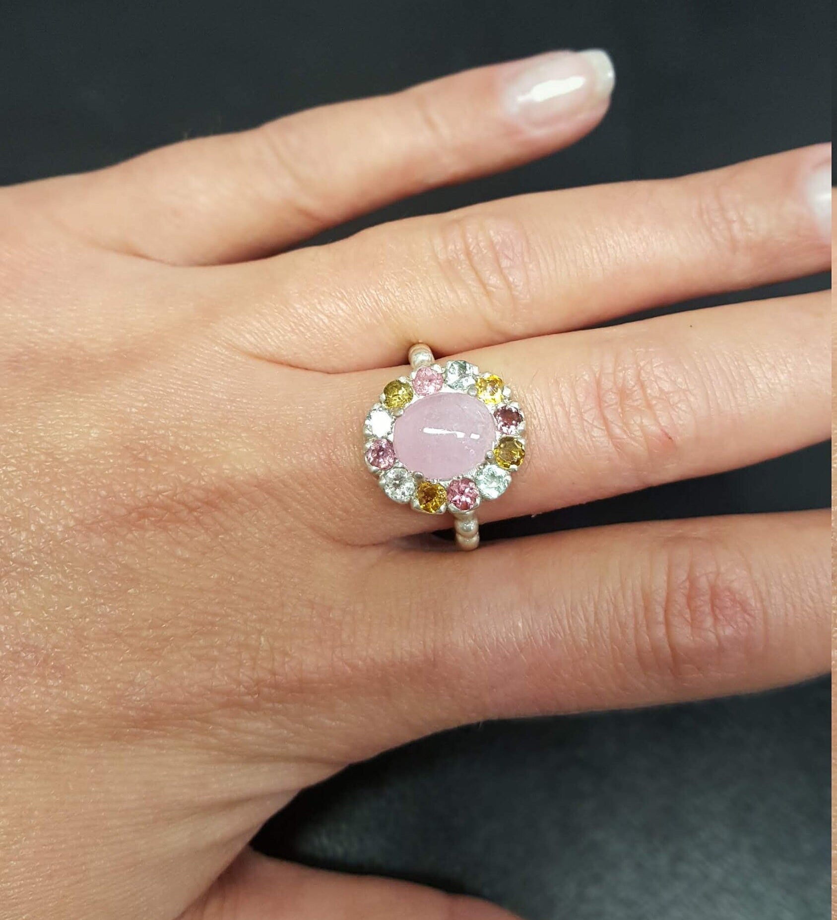 Pink Tourmaline Ring, Tourmaline Ring, Natural Tourmaline, October Birthstone, Victorian Ring, October Ring, Solid Silver Ring, Tourmaline