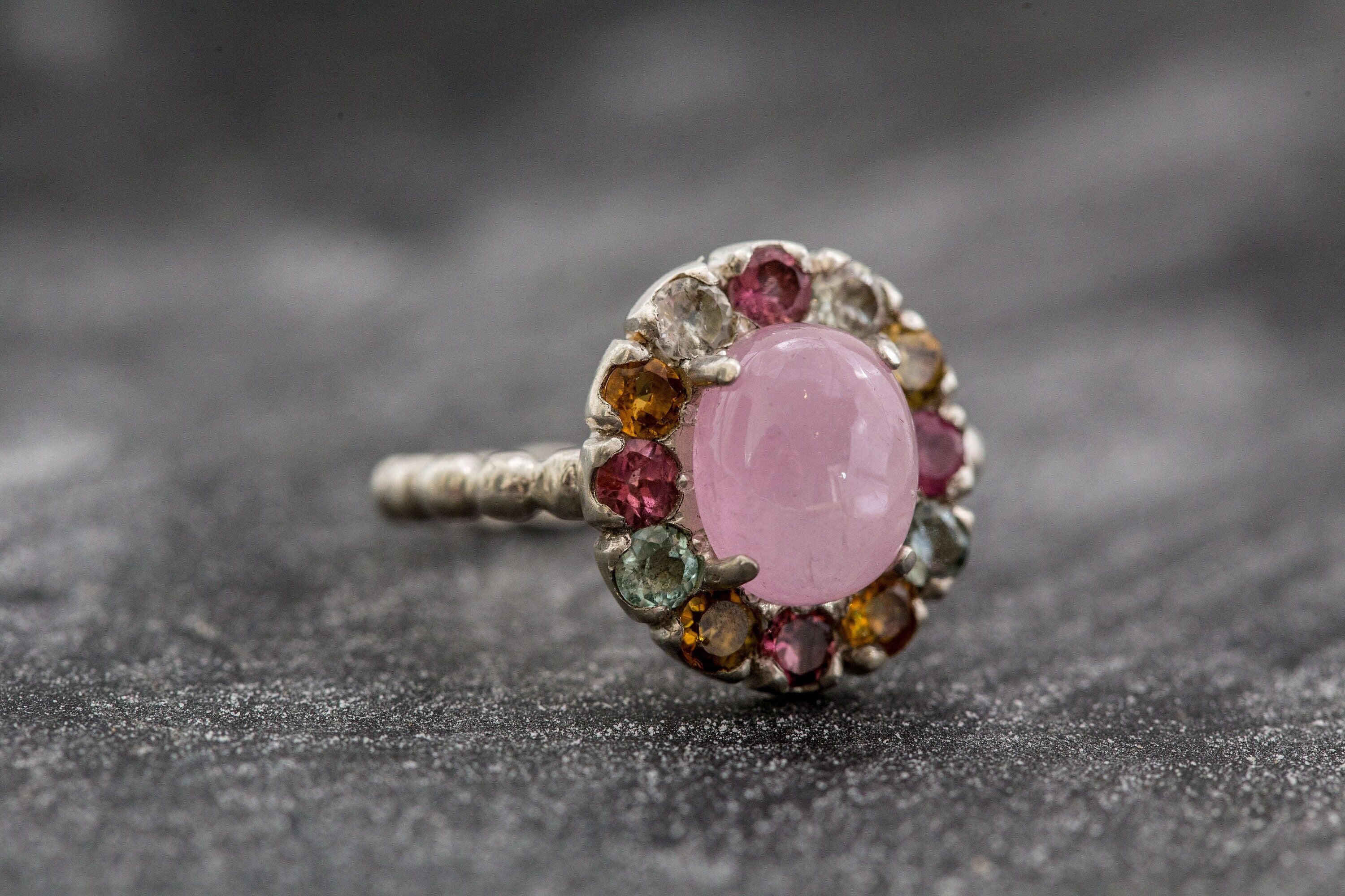 Pink Tourmaline Ring, Tourmaline Ring, Natural Tourmaline, October Birthstone, Victorian Ring, October Ring, Solid Silver Ring, Tourmaline