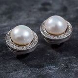 Pearl Statement Earrings - White Pearl Studs - Pearl Classy Earrings