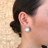 Pearl Statement Earrings - White Pearl Studs - Pearl Classy Earrings