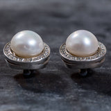 Pearl Statement Earrings - White Pearl Studs - Pearl Classy Earrings