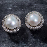 Pearl Statement Earrings - White Pearl Studs - Pearl Classy Earrings