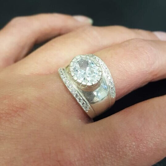 Elegant 925 Sterling Silver ring featuring luminous White Australian Opal, perfect for October birthdays and special occasions.