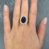 Blue Sapphire Ring, Created Sapphire, Blue Sapphire, Princess Di Ring, Royal Blue Ring, Blue Ring, Promise Ring, Anniversary Ring, Sapphire(1)