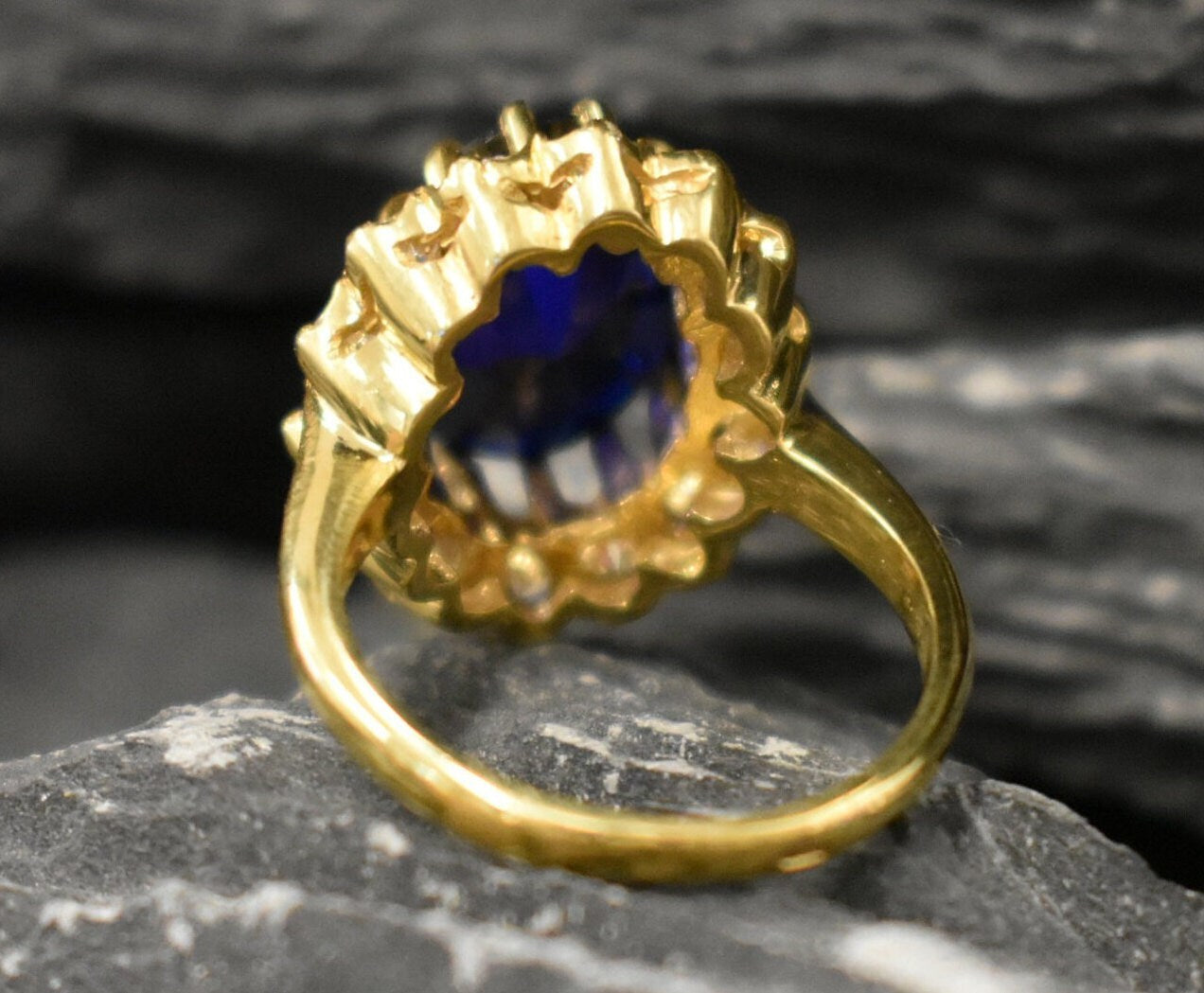 Blue Sapphire Ring, Created Sapphire, Blue Sapphire, Princess Di Ring, Royal Blue Ring, Blue Ring, Promise Ring, Anniversary Ring, Sapphire(1)